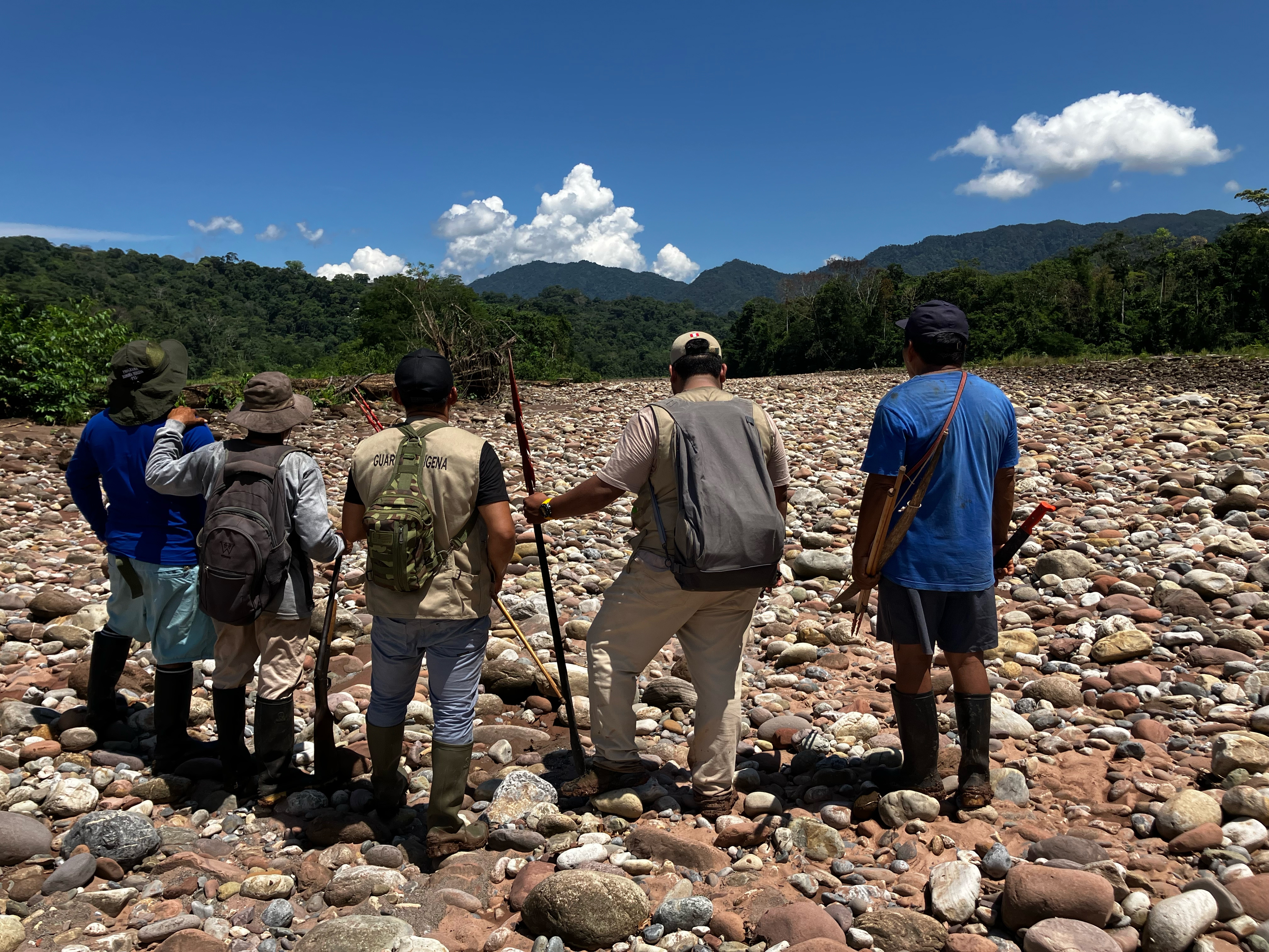 Members of the Kakataibo Indigenous Guard who patrol the Peruvian Amazon, watching for coca crops being planted in the rainforest — a source of deforestation, violence, and bloodshed on their land.